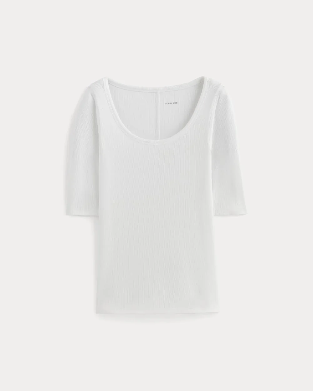 THE LUXE RIB SCOOP-NECK TEE - 1