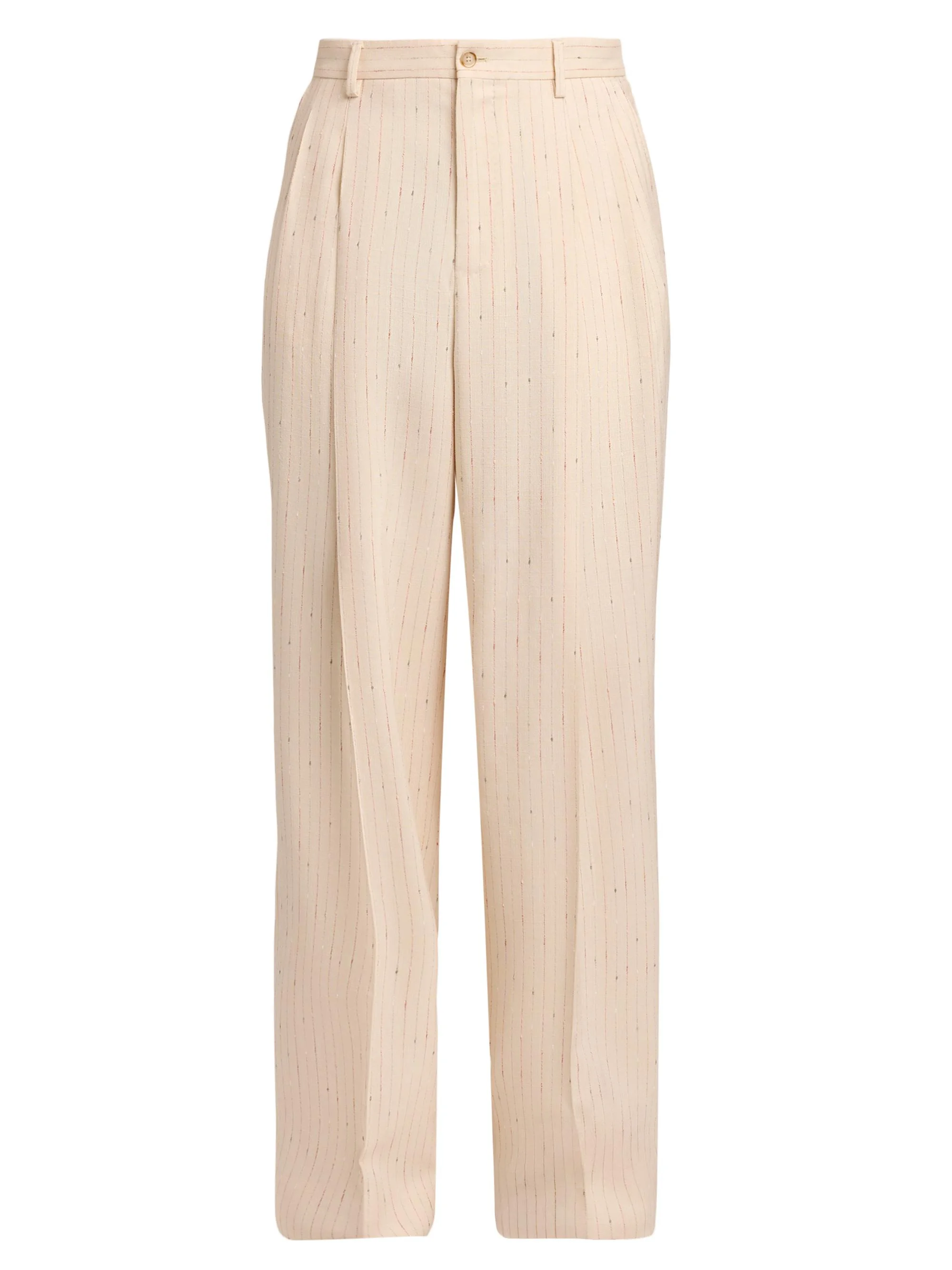 Men's Striped Pleat-Front Pants - Rigato - 1