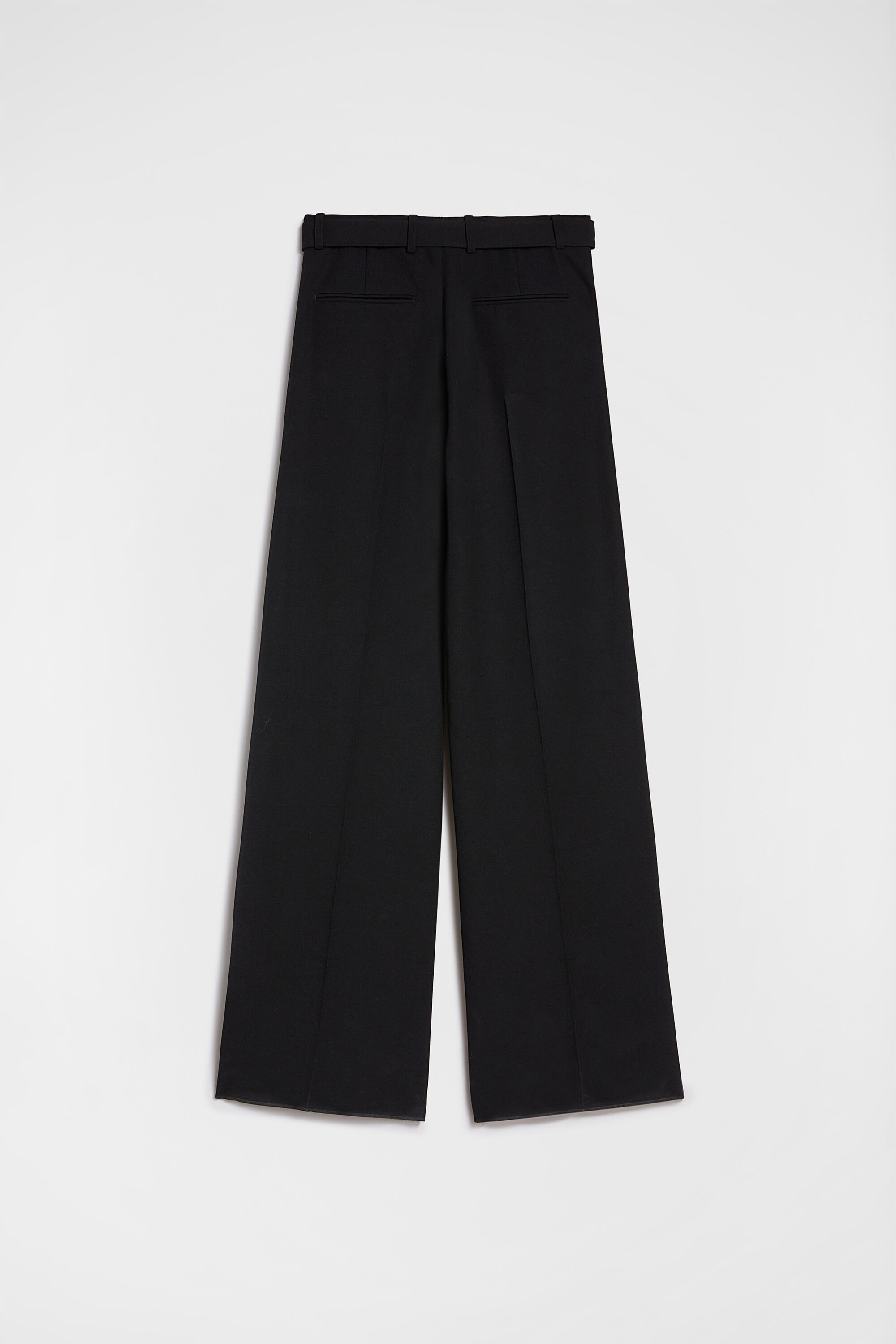 Wool Gabardine Belted Trousers - 6