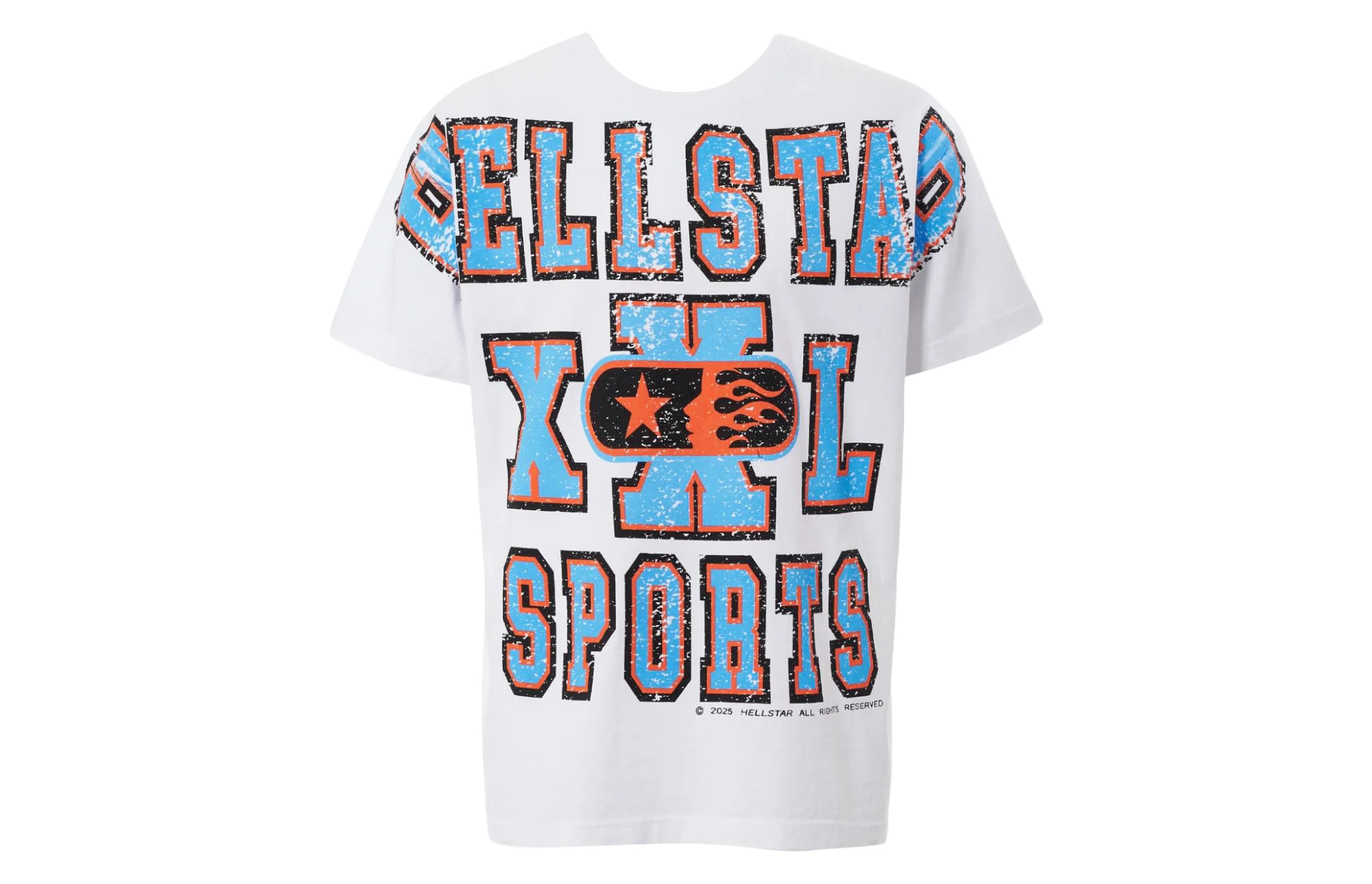 Oversized Print Sport T-Shirt "White" HSR356 - 1