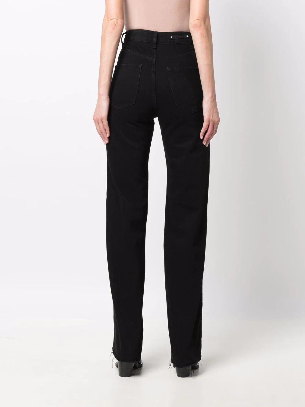crystal-embellished straight-leg jeans - 4