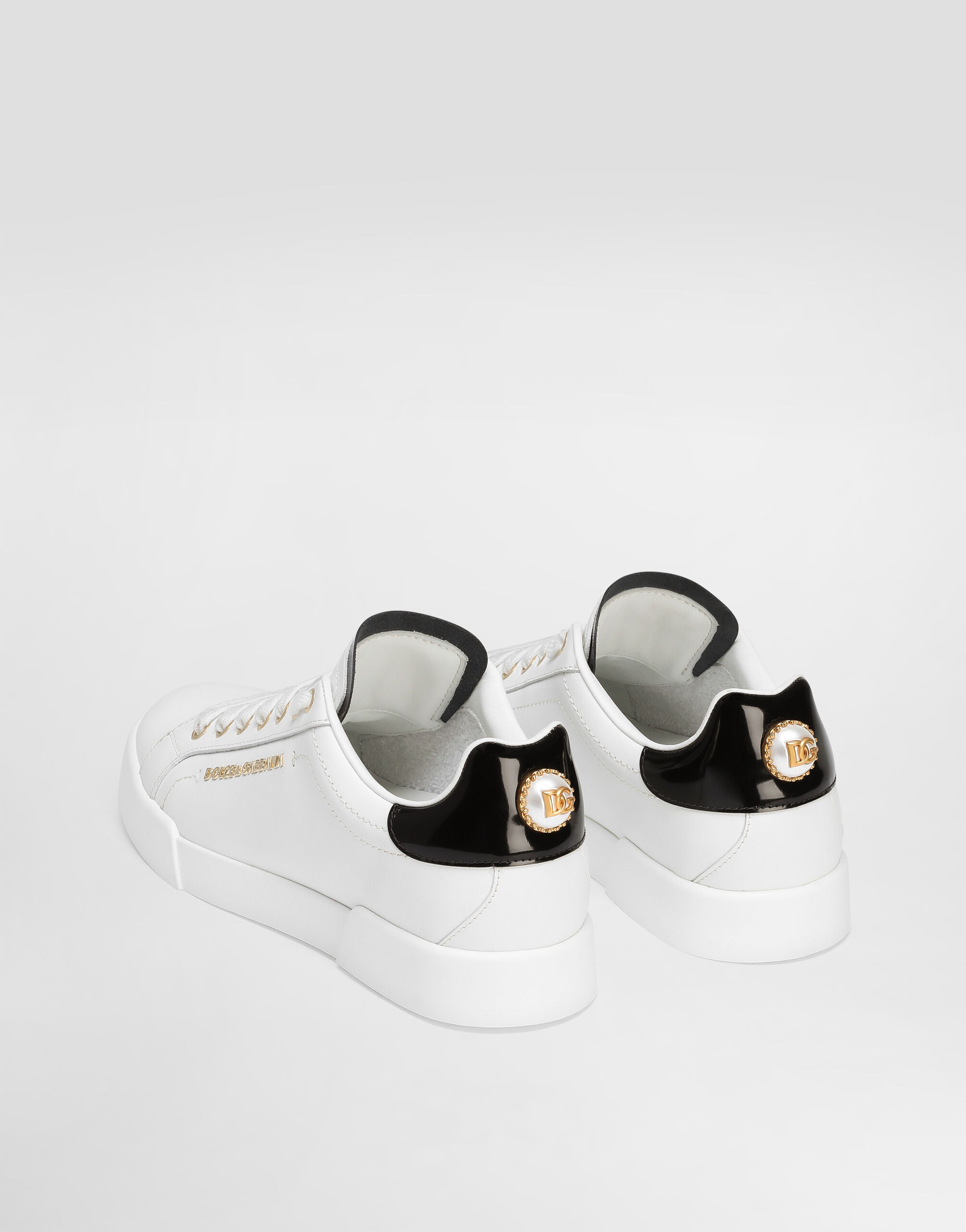Calfskin nappa Portofino sneakers with lettering - 3