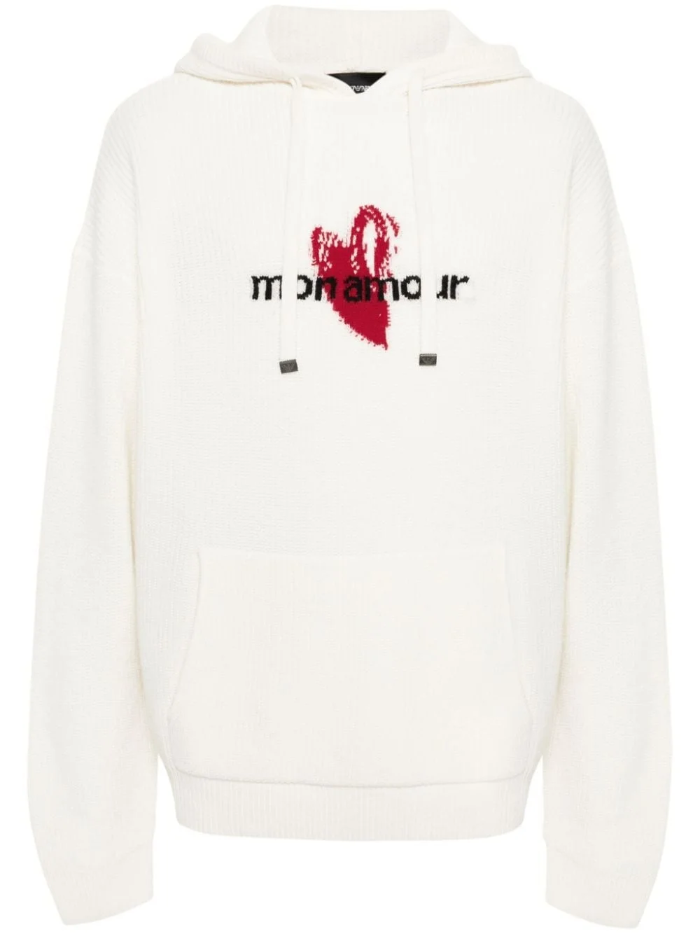 x Mon Amour intarsia-knit hoodie - 1