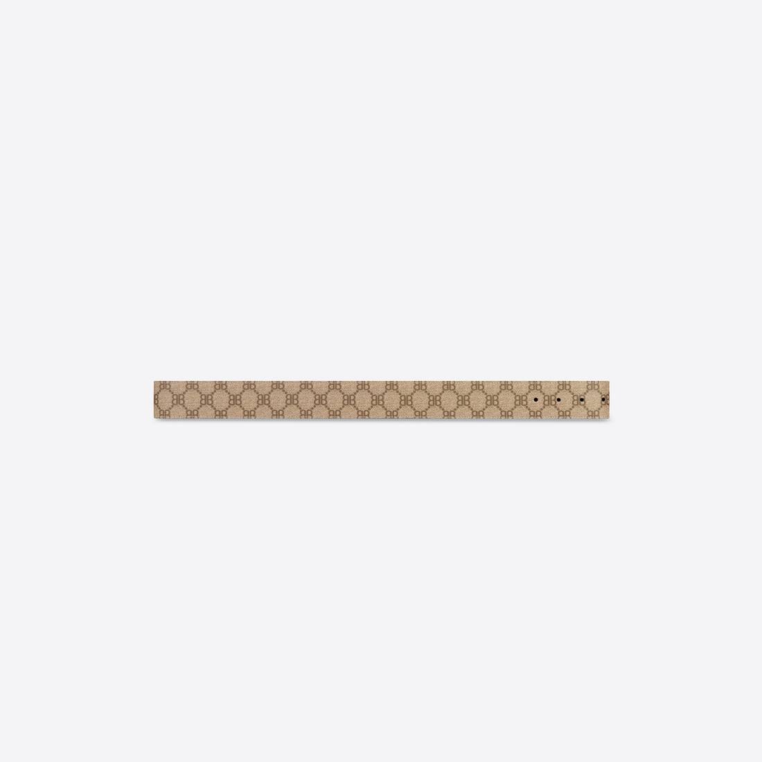 Women's Hacker Bb Belt In Coated Canvas in Beige - 2