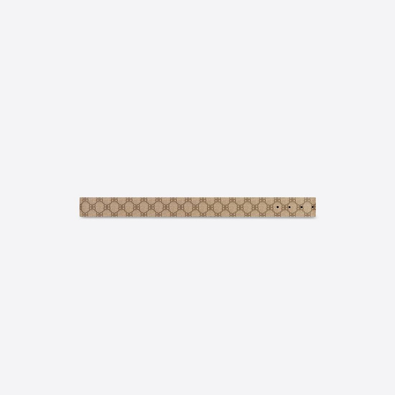 BALENCIAGA Women's Hacker Bb Belt In Coated Canvas in Beige outlook