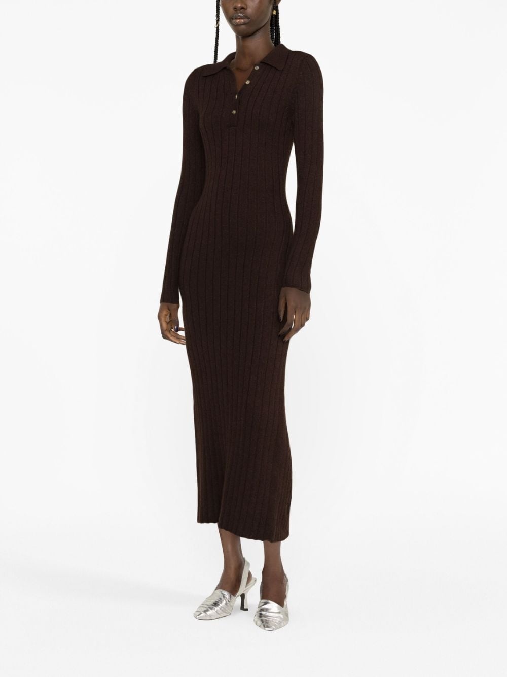 ribbed cashmere dress - 4