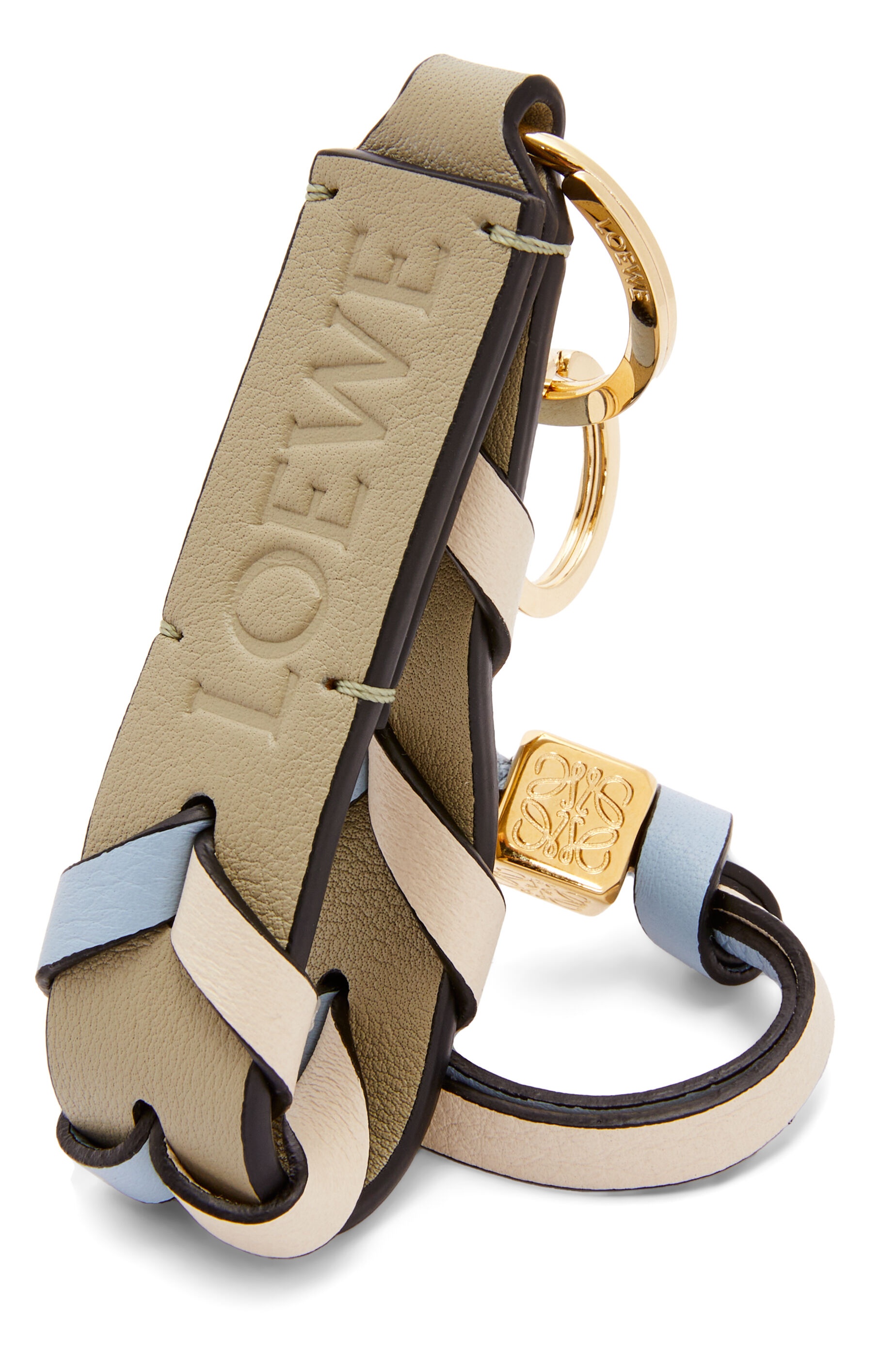 Braided strap keyring in calfskin - 3