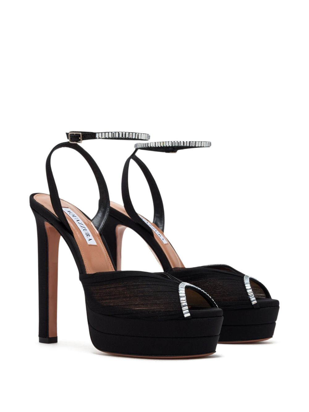 130mm crystal-embellished platform sandals - 2