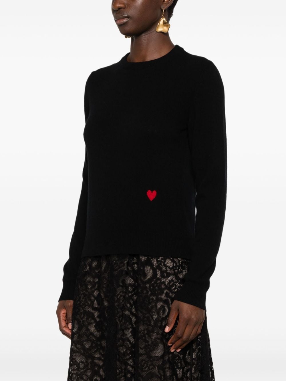 heart-motif sweater - 3