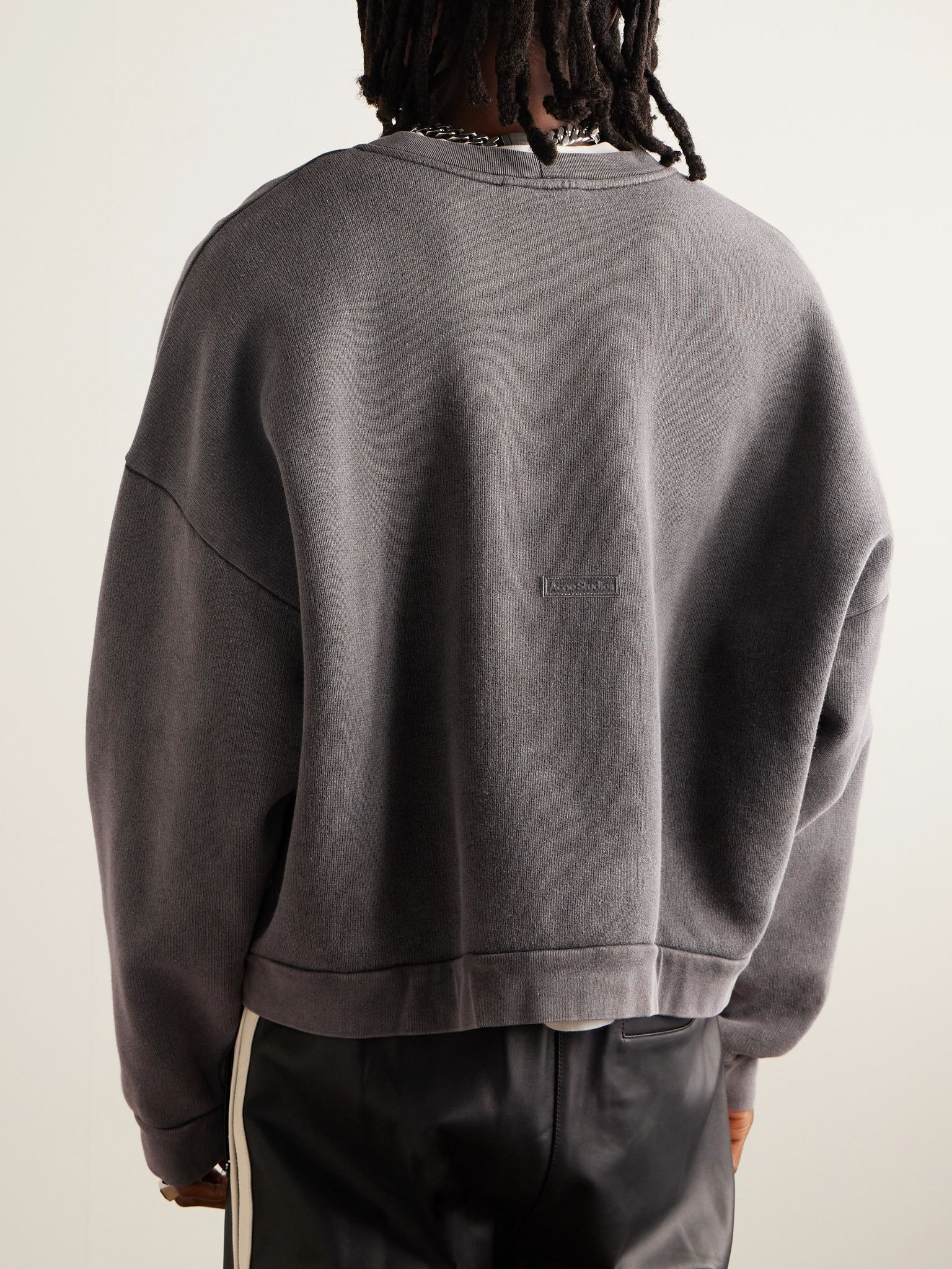 Fester U Garment-Dyed Cotton-Jersey Sweatshirt Gray - 3