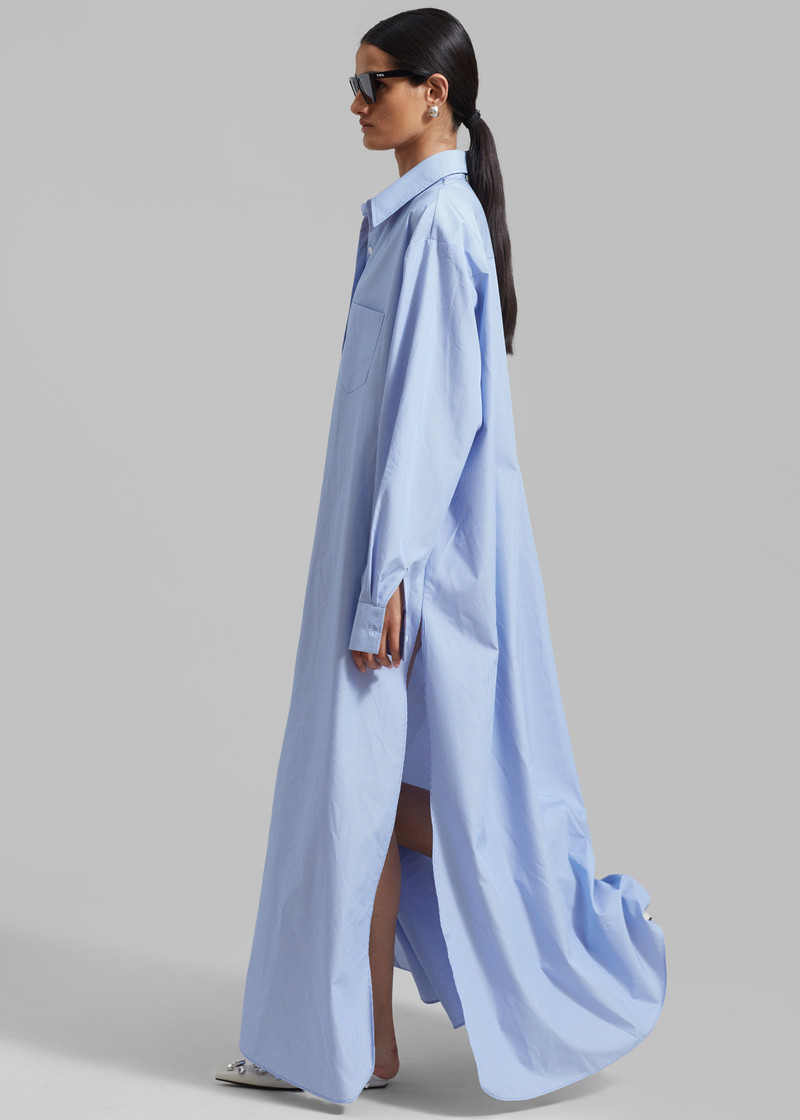 Avery Shirt Dress - Blue Stripe 8