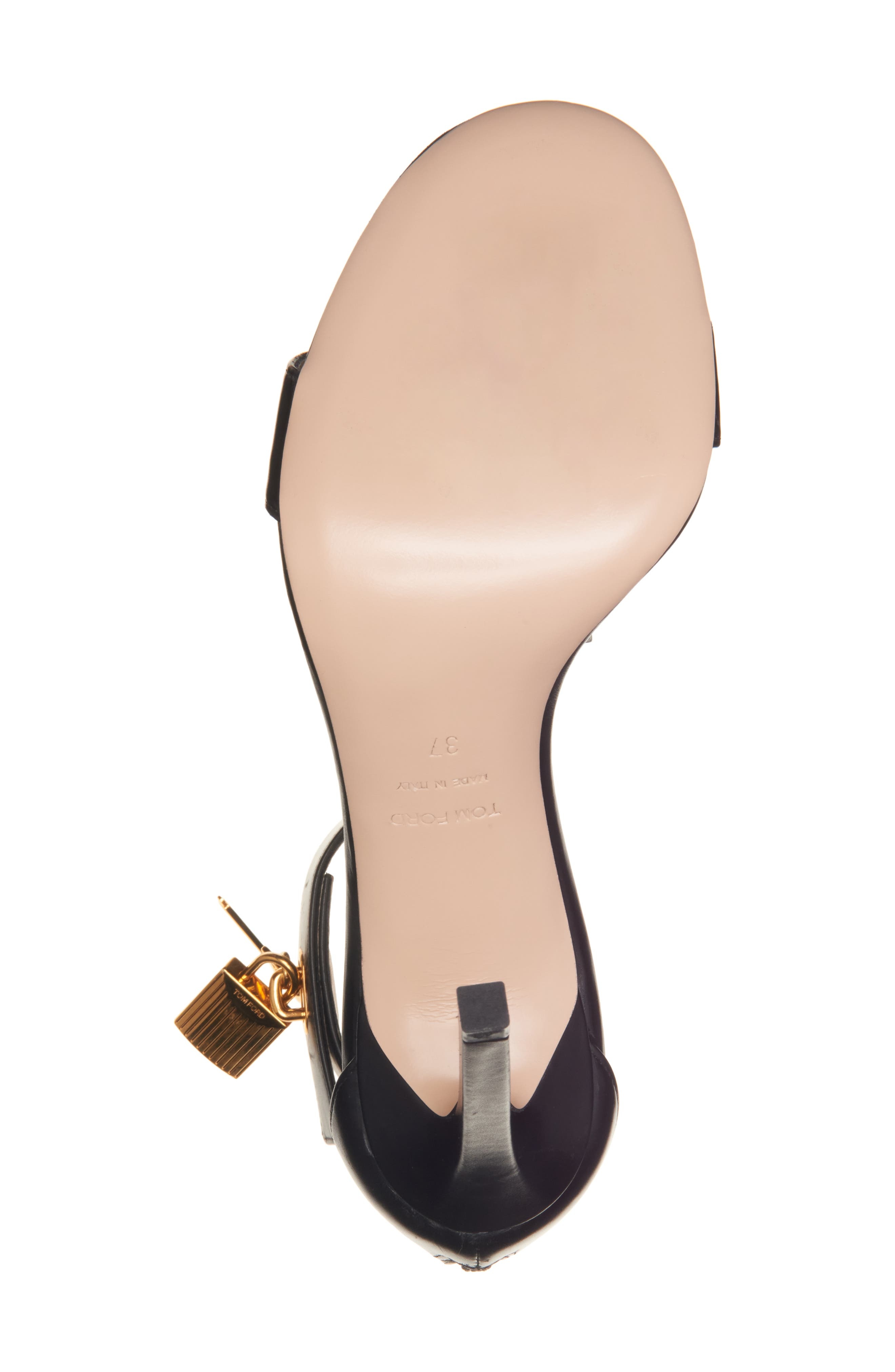 TOM FORD Padlock Ankle Strap Sandal in Black at Nordstrom - 6