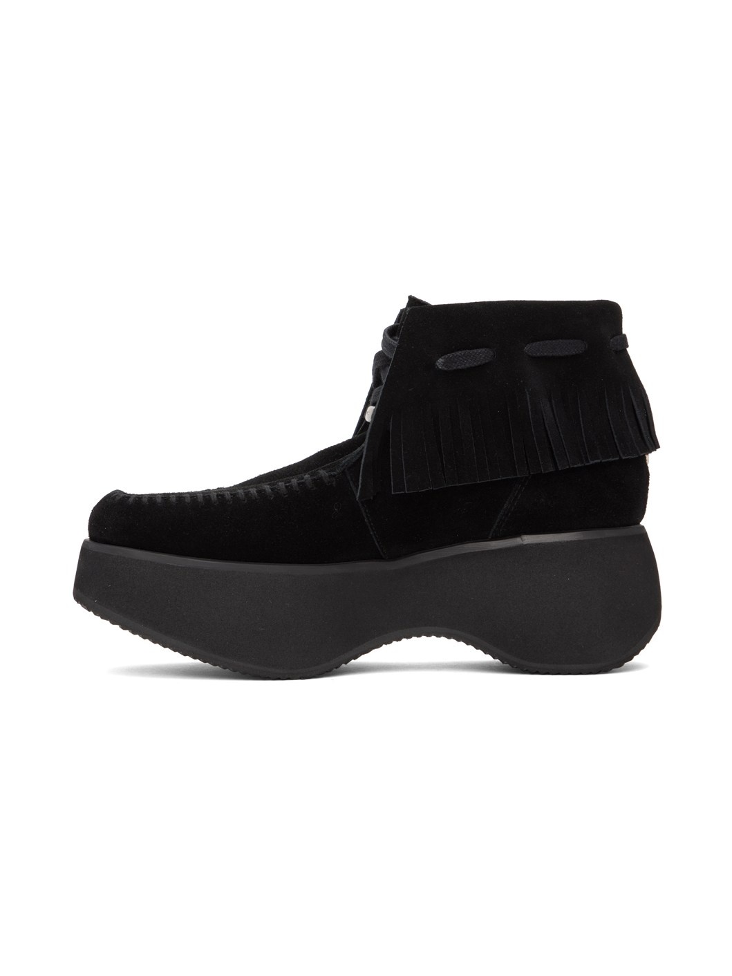 Black Fringe Boots - 3