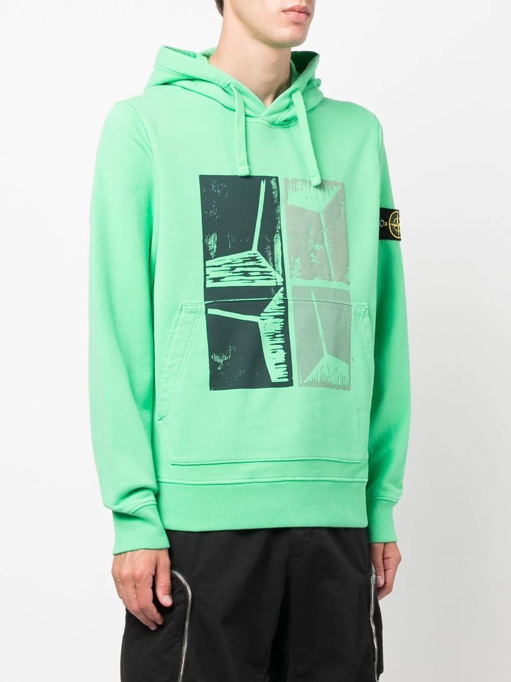 logo-patch drawstring hoodie - 3