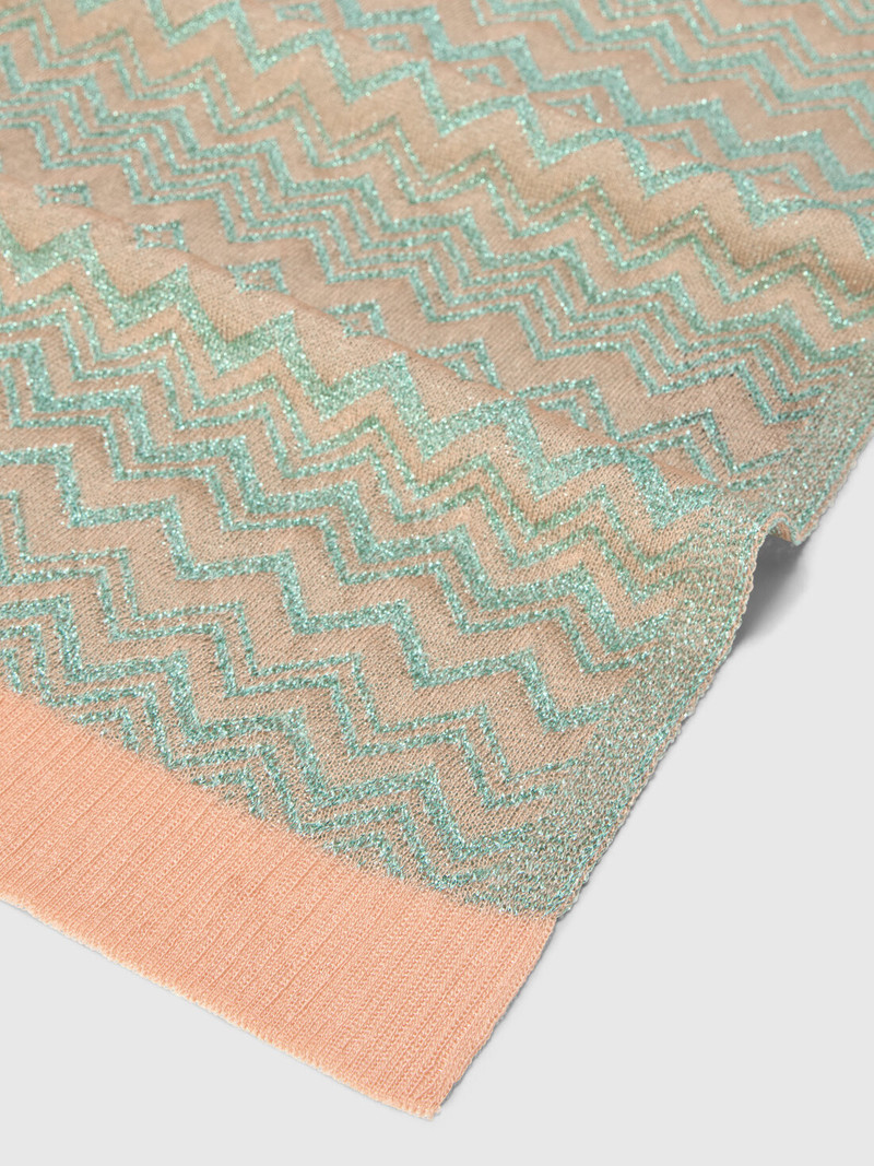 Missoni Zigzag viscose-blend scarf with ribbed edge outlook