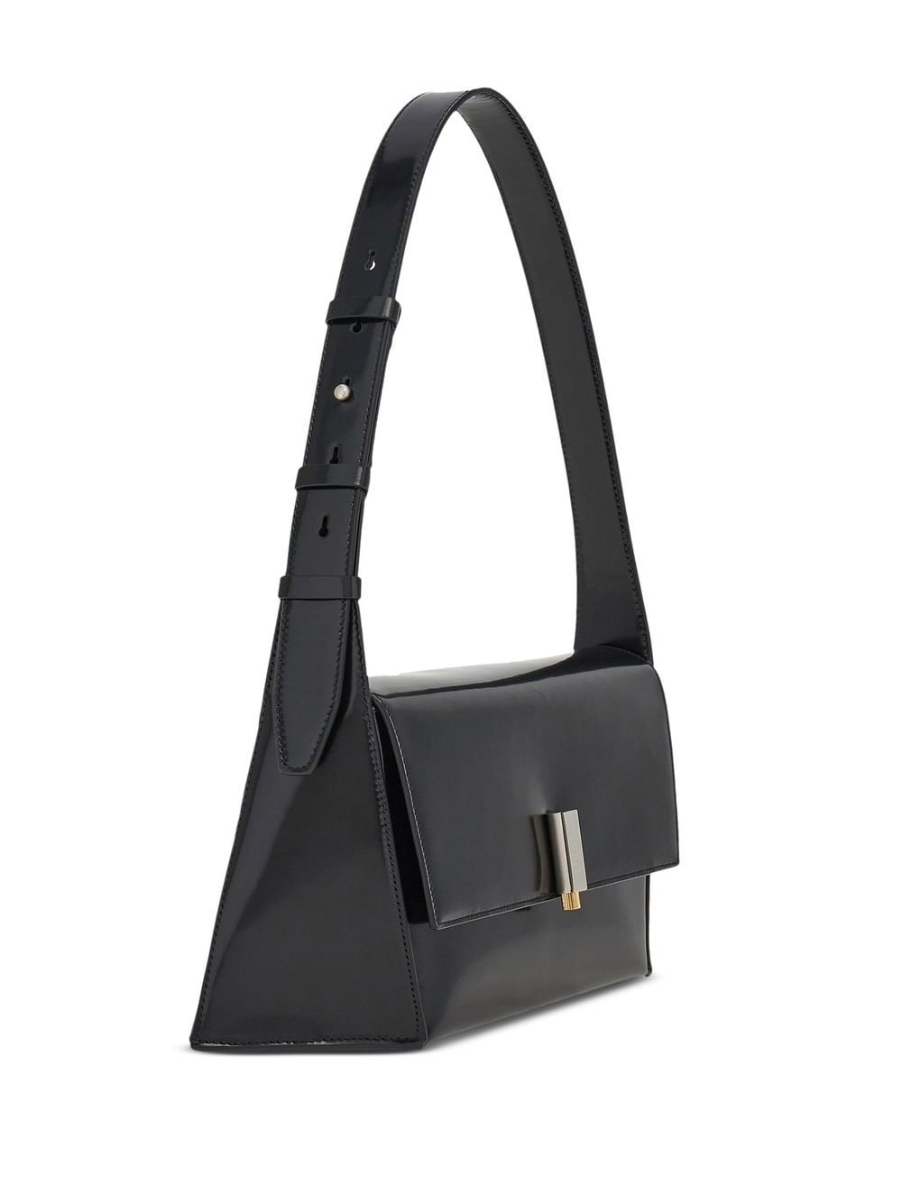 Geometric leather shoulder bag - 4