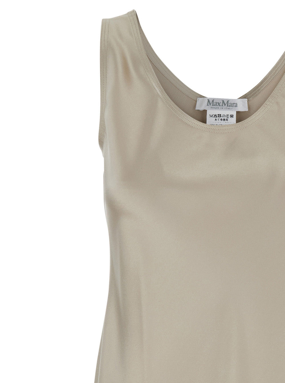 Max Mara Women 'Banji' Beige Dress With Asymmetrical Bottom In Silk Woman - 3