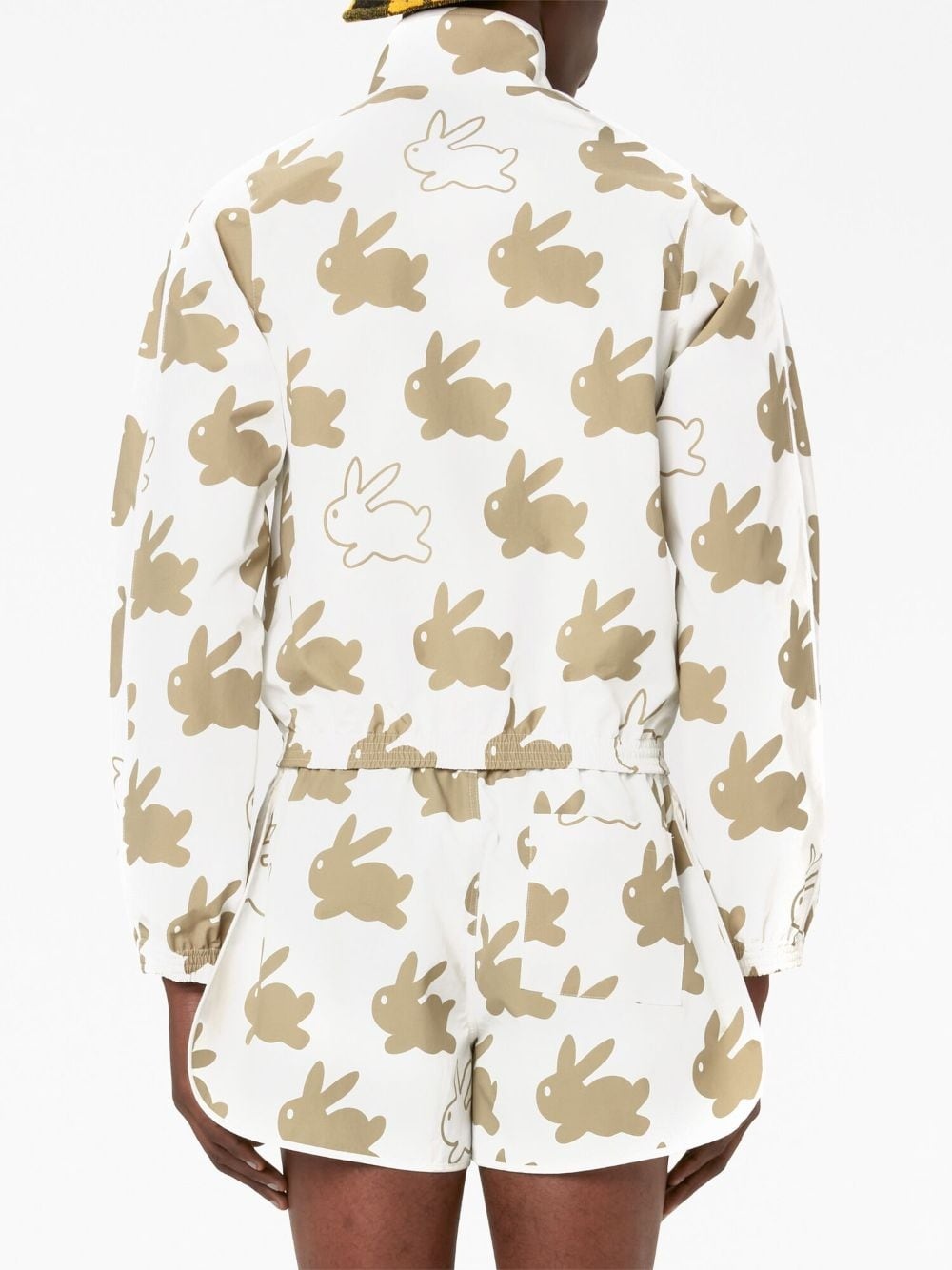 bunny-print technical jacket - 5