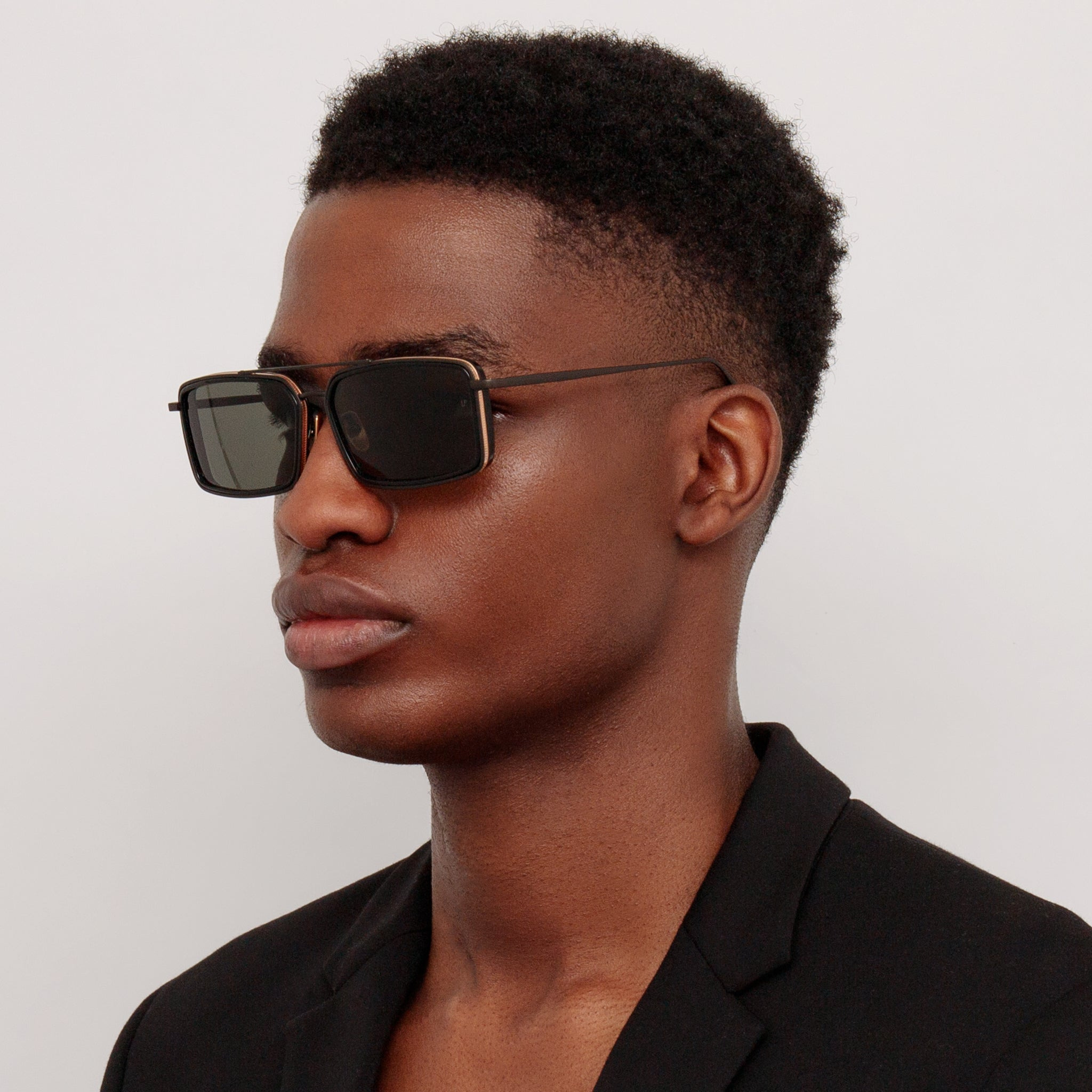 MEN'S CASSIA RECTANGULAR SUNGLASSES IN NICKEL - 4