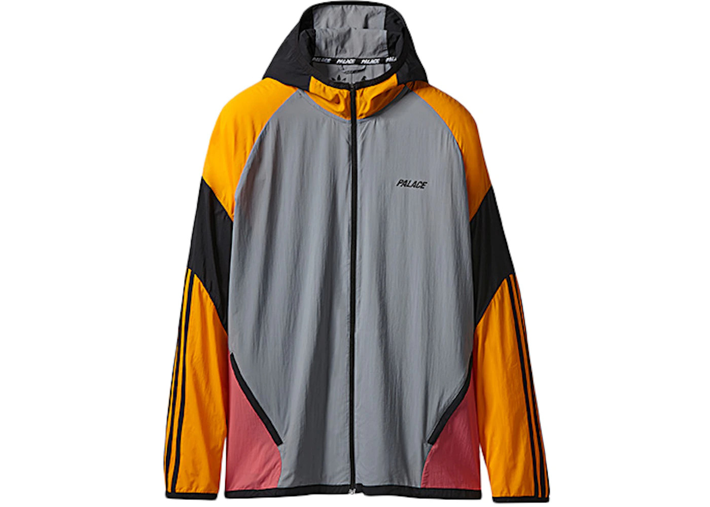 Palace Hooded adidas Jacket Grey/Lucky Orange - 1