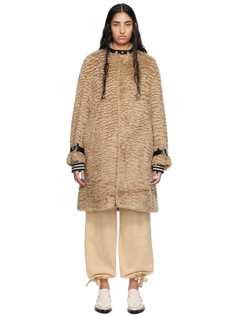 Brown Band Collar Coat 1