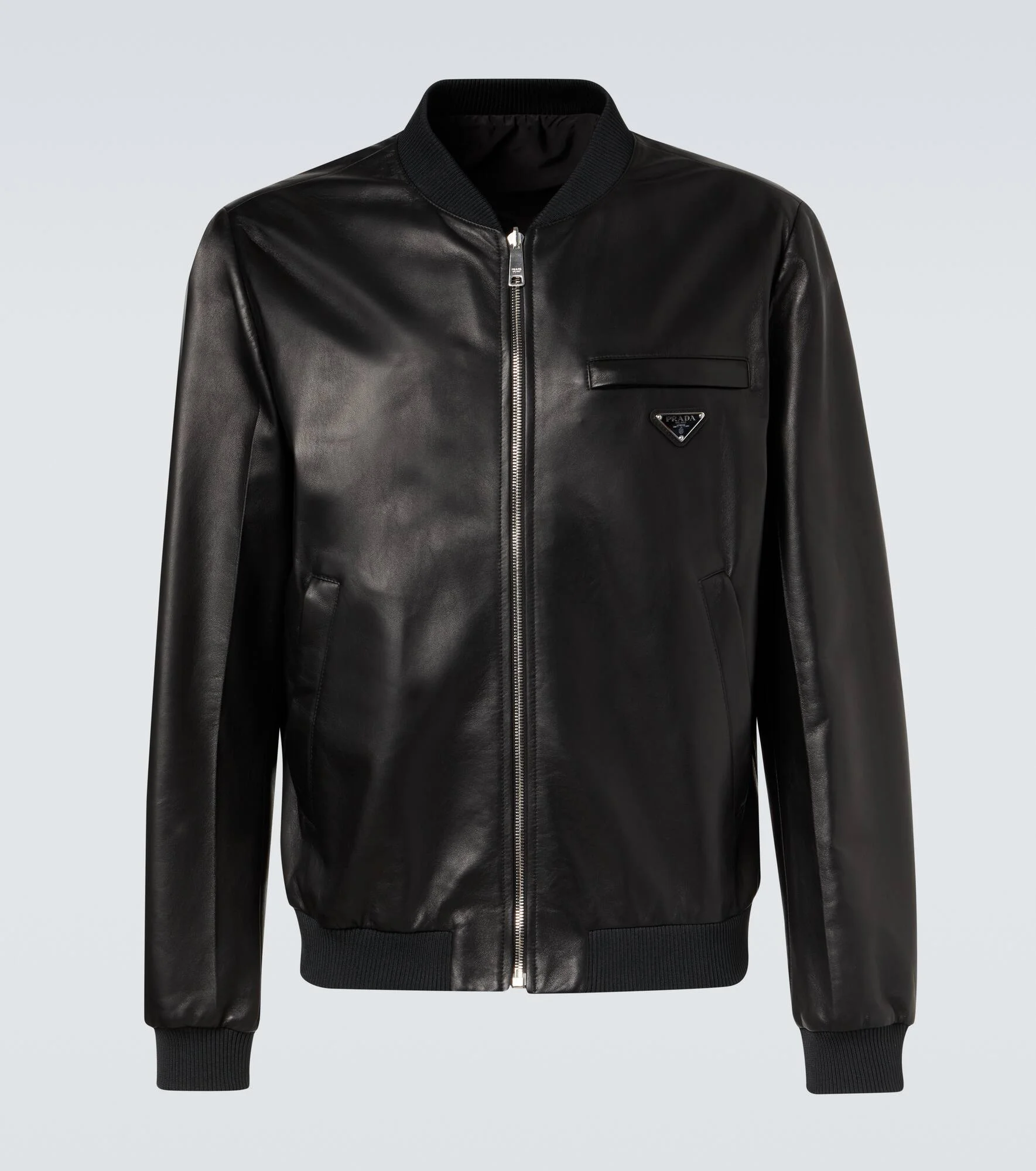 Leather bomber jacket - 1