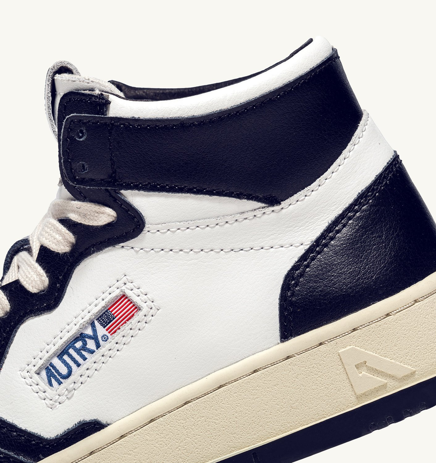 MEDALIST MID BICOLOR SNEAKERS IN WHITE AND BLUE LEATHER - 6