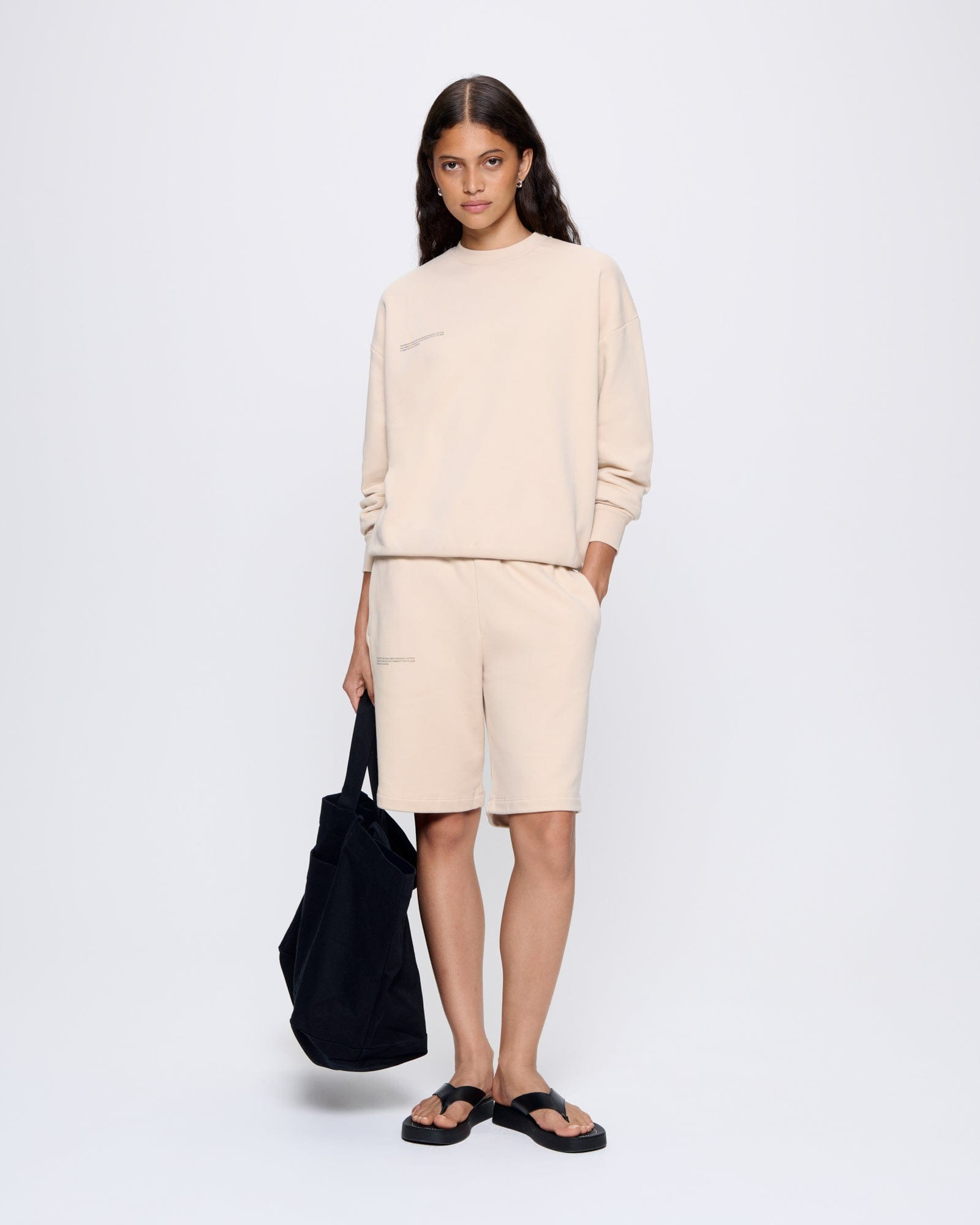 Womens 365 Midweight Sweatshirt - Sand - 3