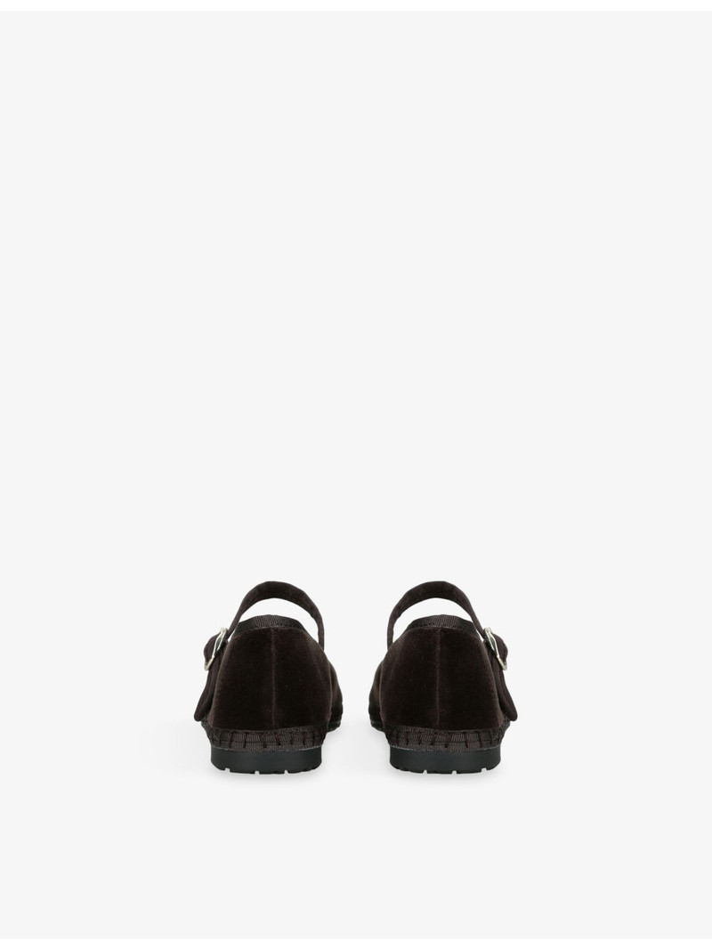FLABELUS Pierre Cotton-Velvet Ballet Flats outlook