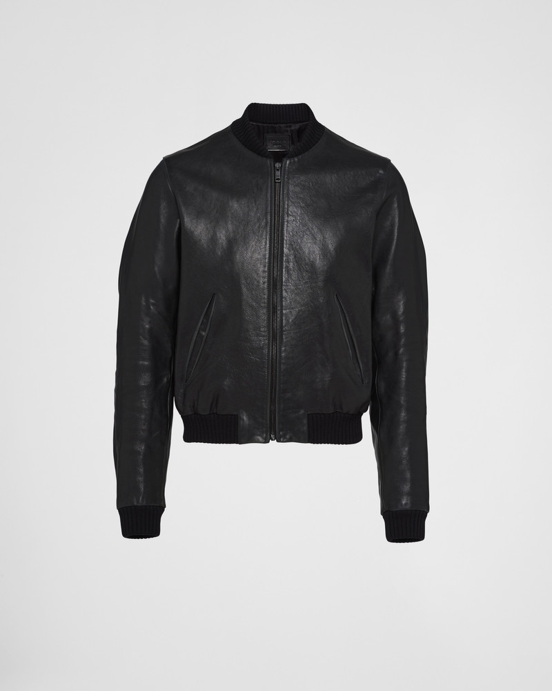 가죽 bomber 재킷 - 1