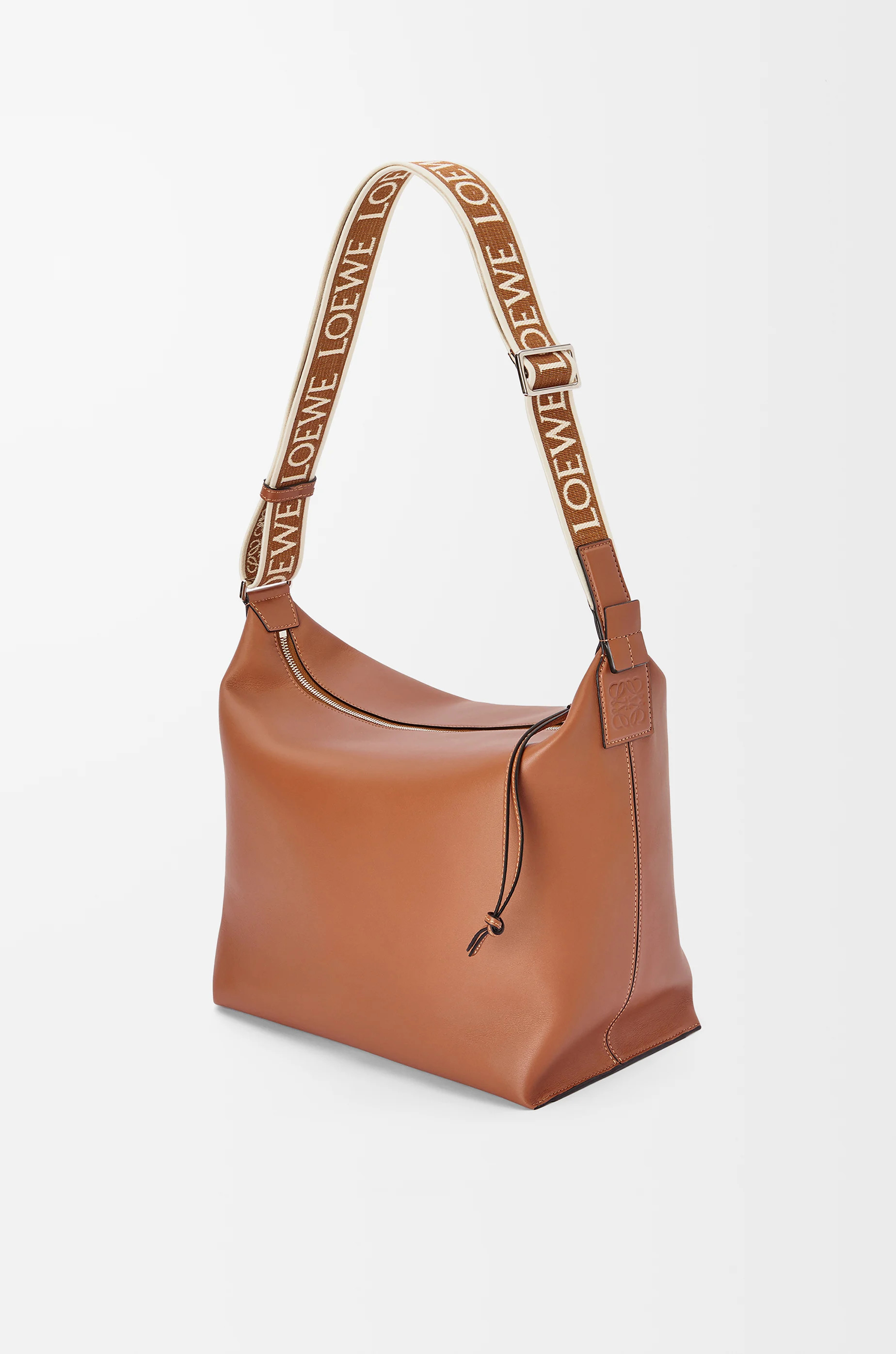 Cubi Crossbody bag in supple smooth calfskin and jacquard - 2
