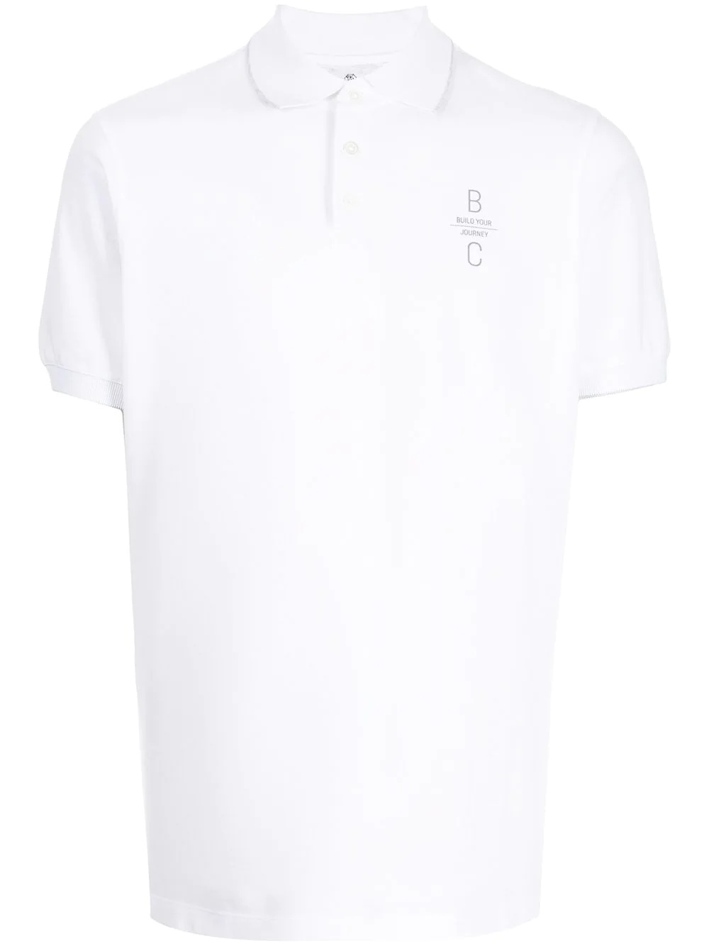 logo-print cotton polo shirt - 1