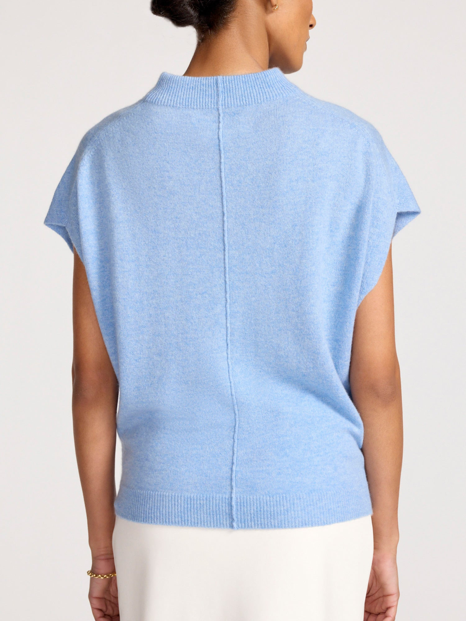 The Morten Funnel Neck Cashmere Top - 6