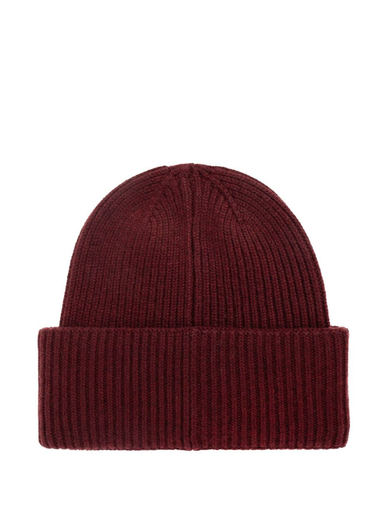 Max Mara Mmretina ribbed-initial beanie hat outlook
