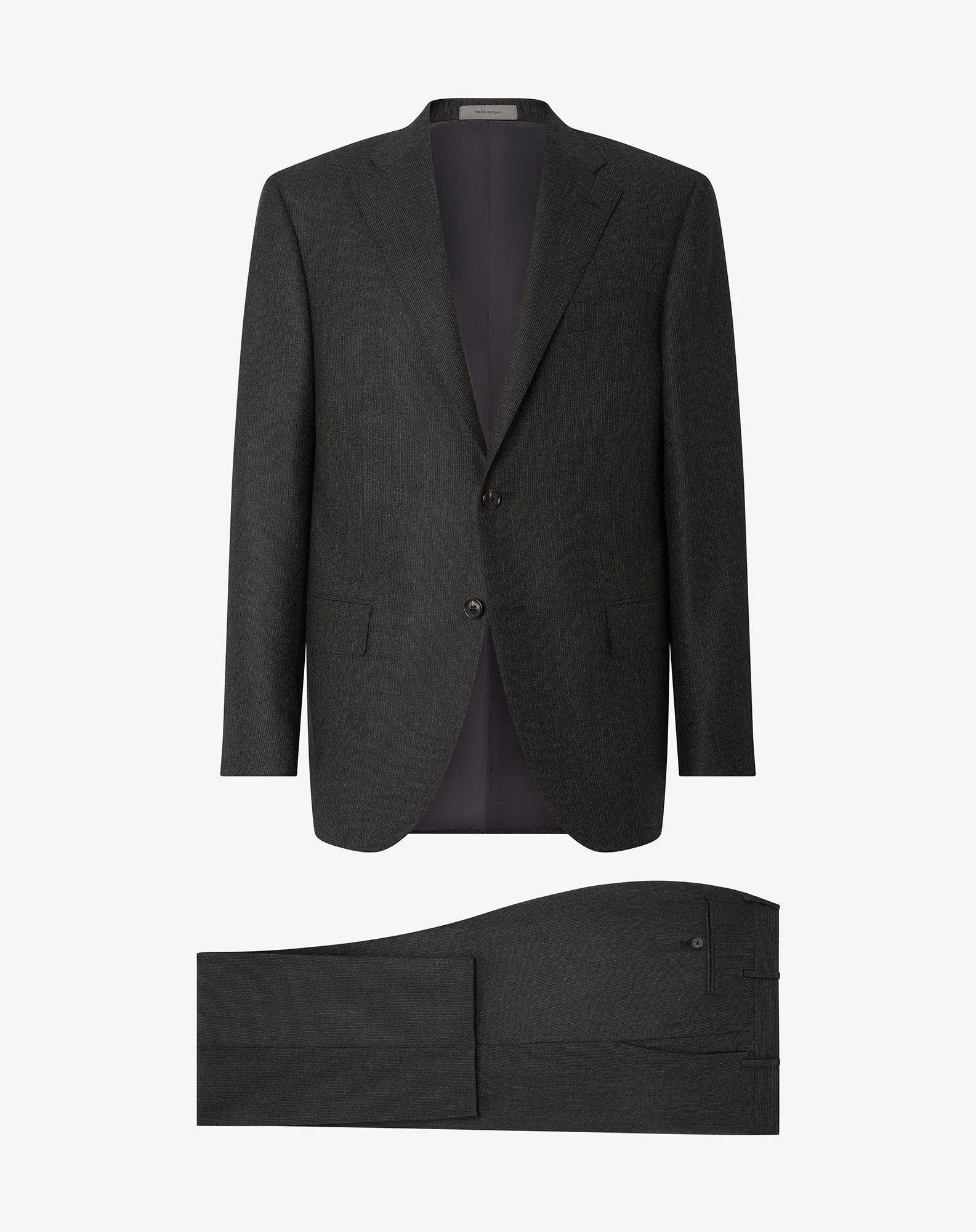 Grey wool flannel and cashmere suit - 1