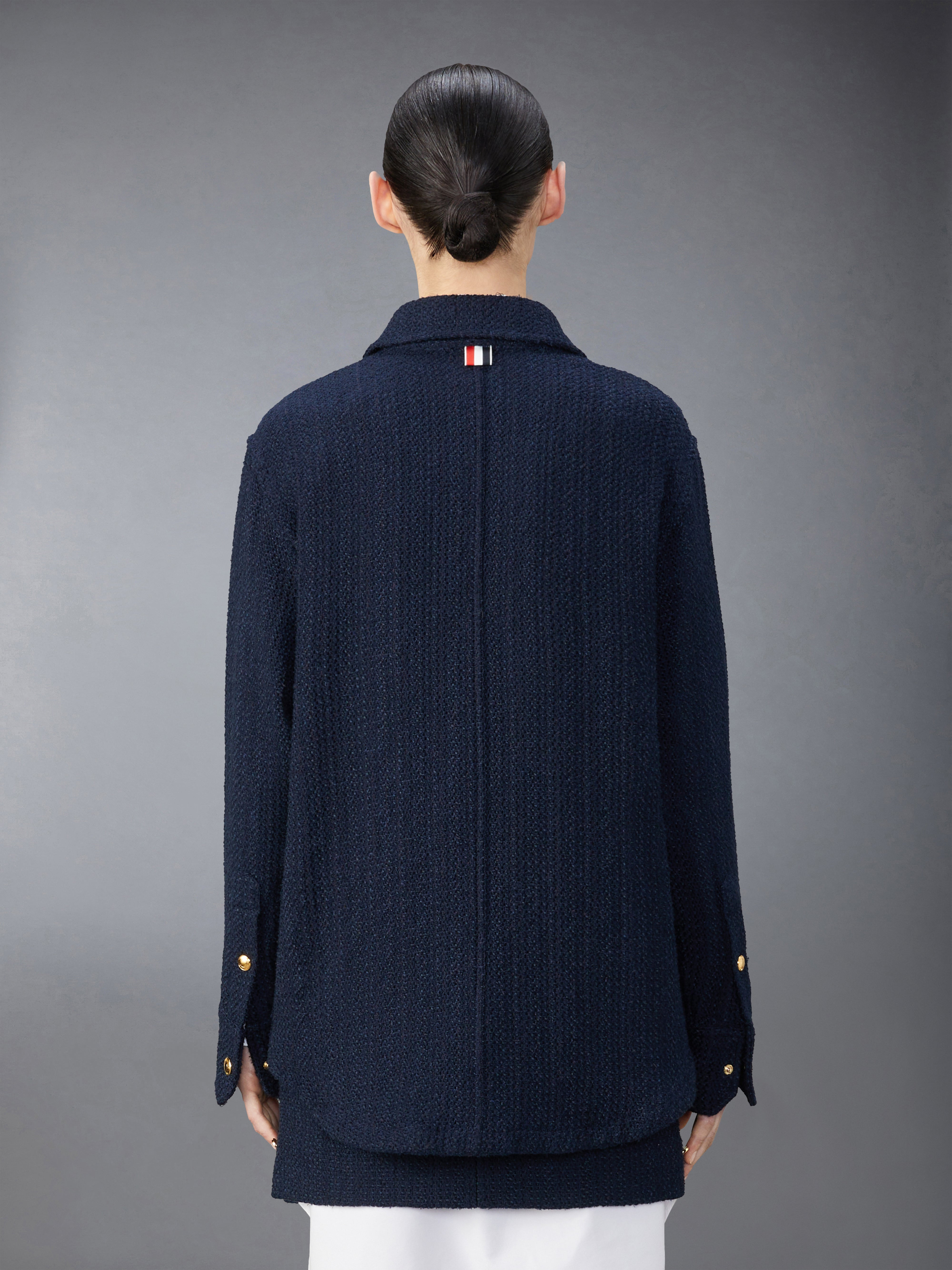 Solid Tweed Shirt Jacket - 2