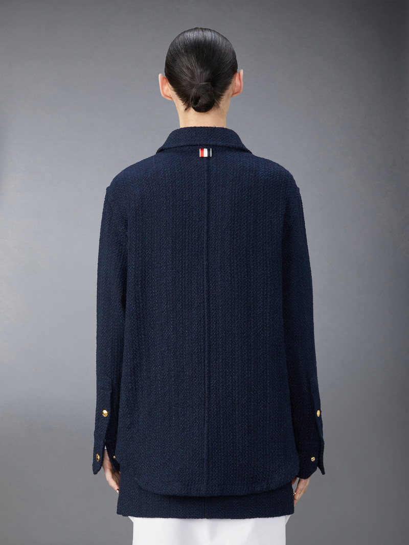 Thom Browne Solid Tweed Shirt Jacket outlook