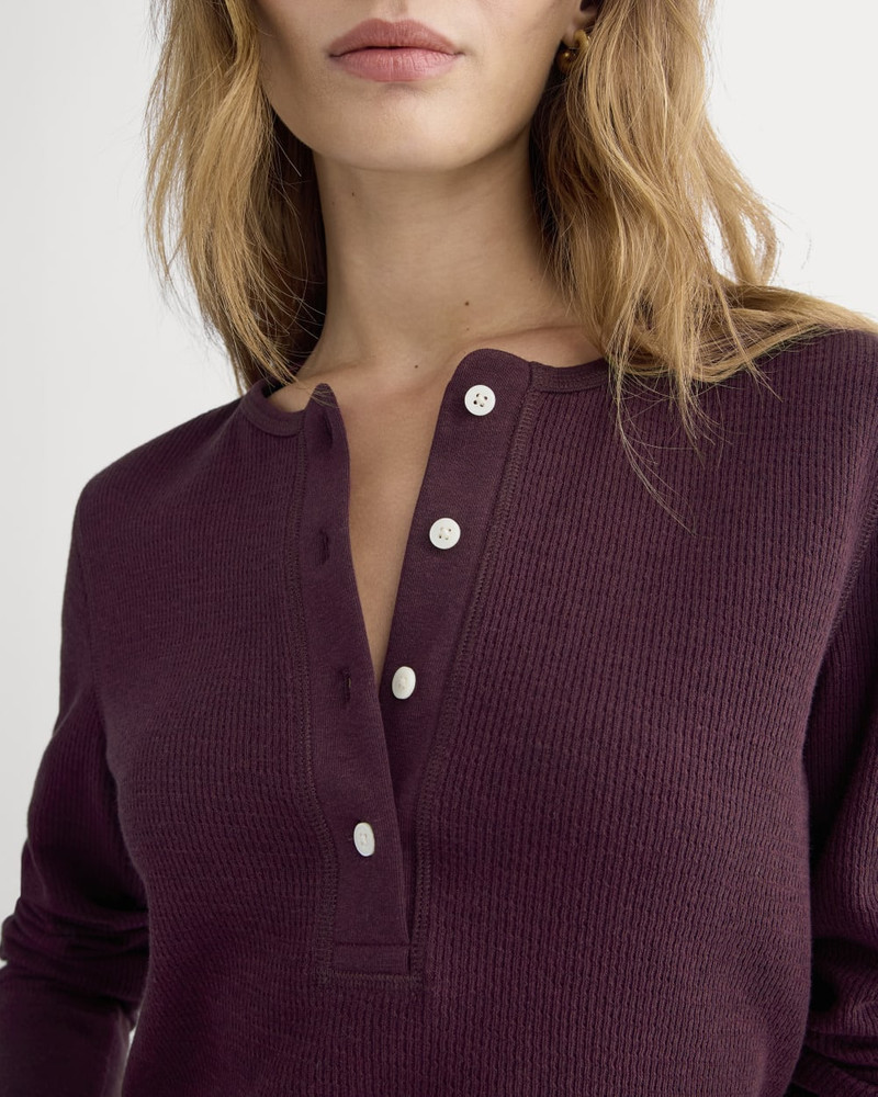 BOXY HENLEY IN COZY WAFFLE 4