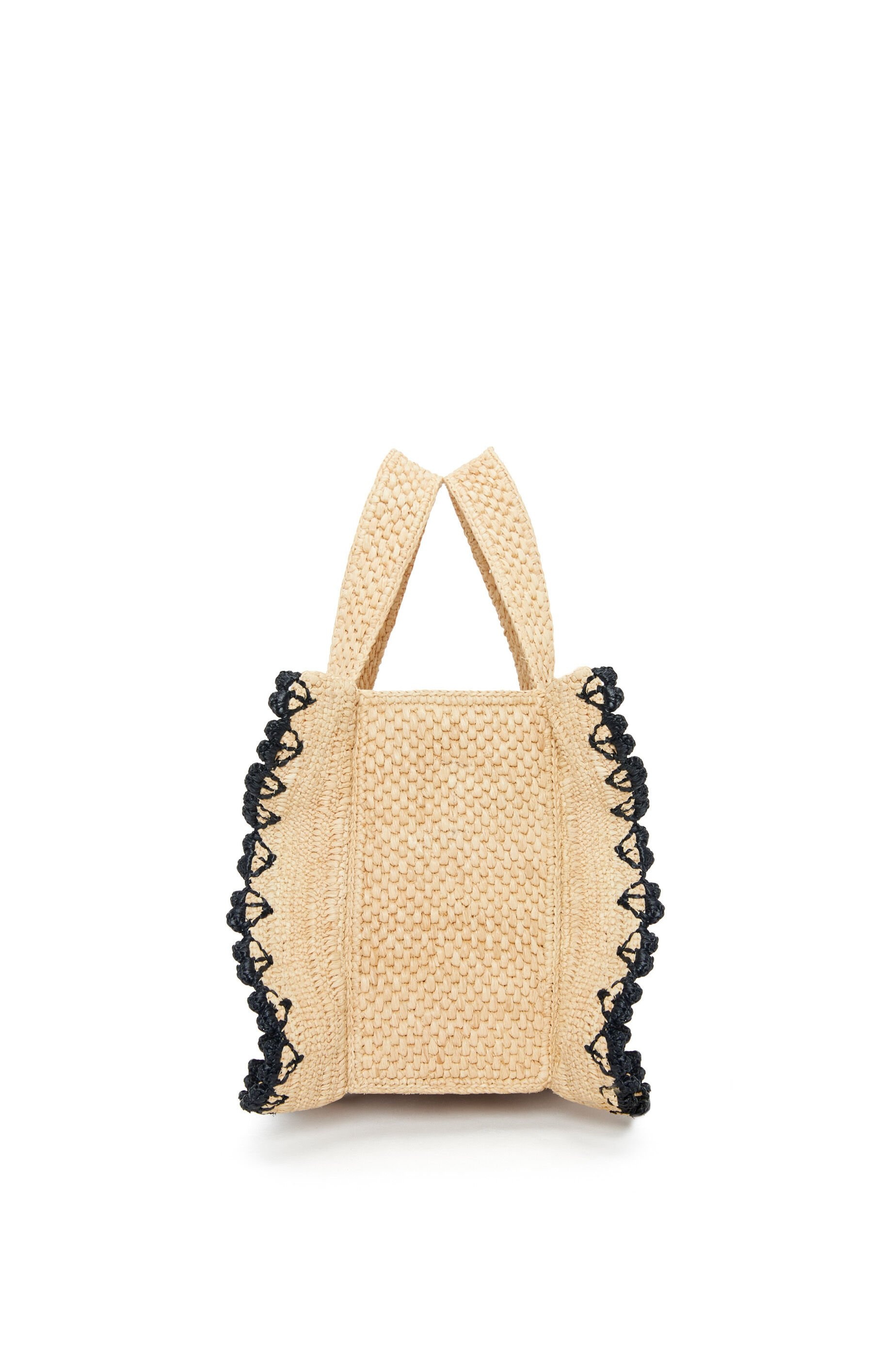 Small LOEWE Font tote in raffia - 5