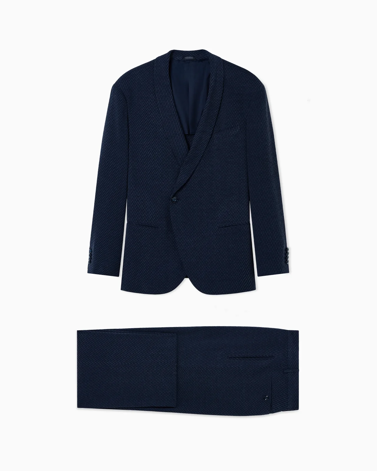 CUPRO BLEND JACQUARD SUIT - 1