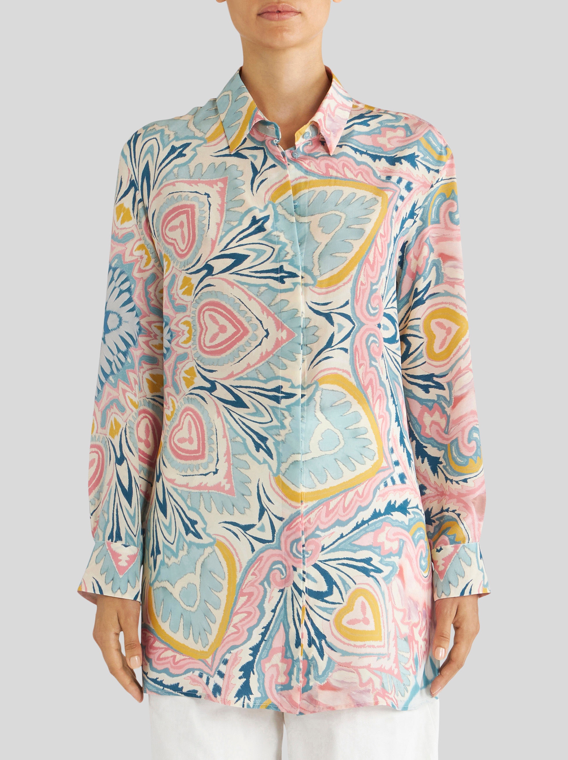 PAISLEY BUTTERFLY SILK SHIRT - 2