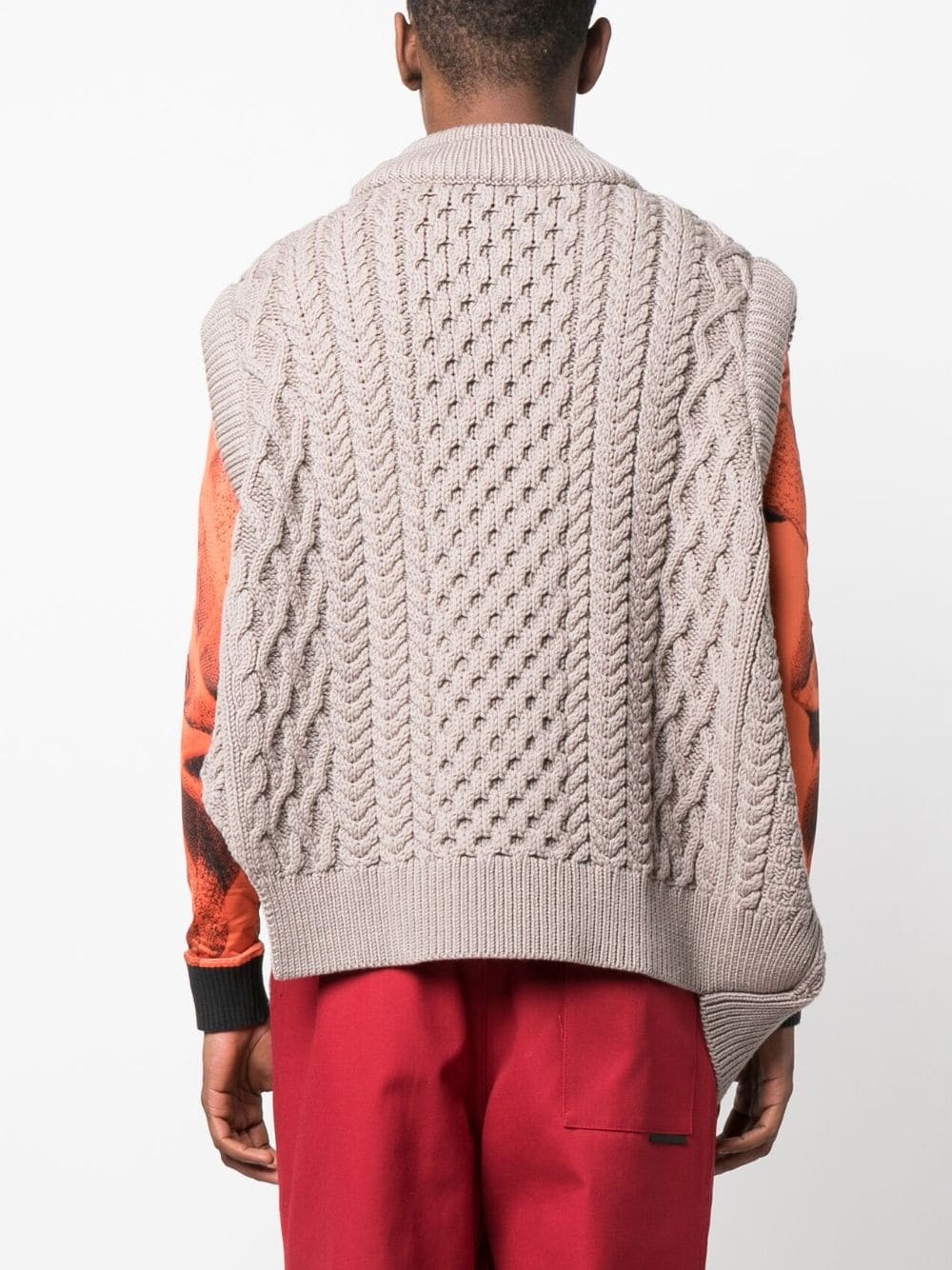 oversized merino-wool vest - 4