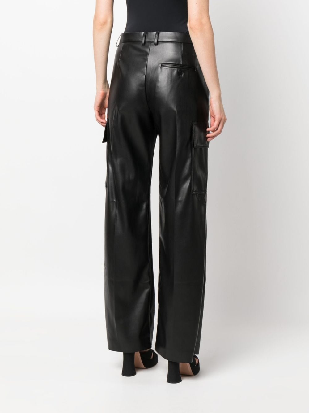 cargo-pocket straight-leg trousers - 4
