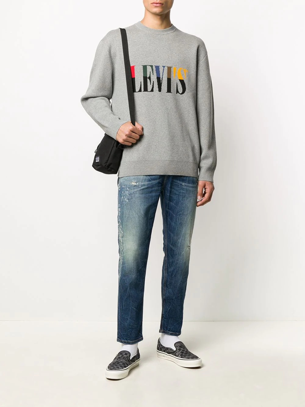 intarsia logo sweatshirt - 2