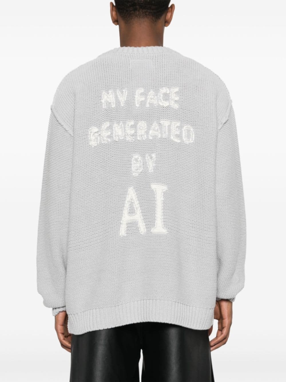 inside-out jacquard jumper - 4