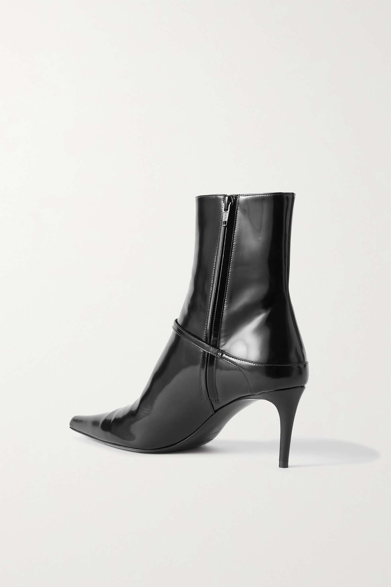 Vendome buckled glossed-leather ankle boots - 3