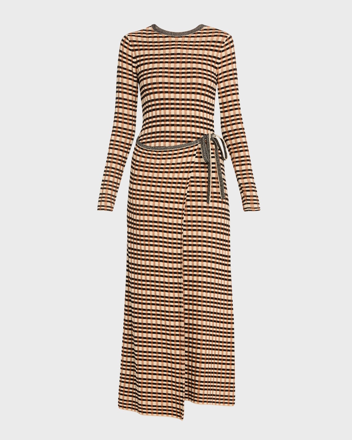 Anouk Check Jacquard Wrap Dress - 1