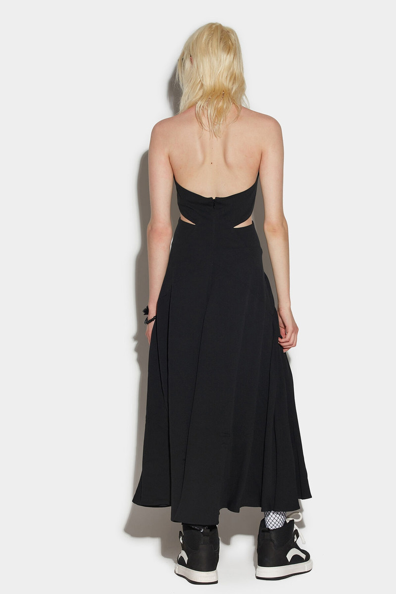 DSQUARED2 CHAIN CUT-OUT LONG DRESS outlook