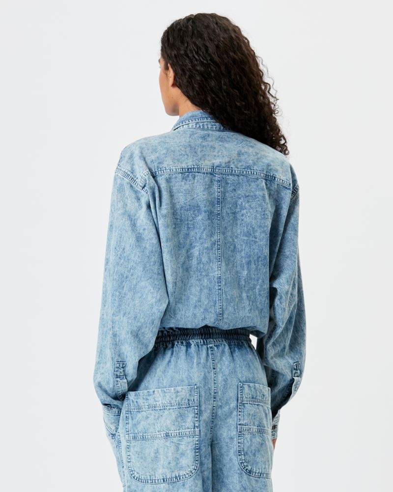 VEADO OVERALL IN WASHED OUT COTTON - 5