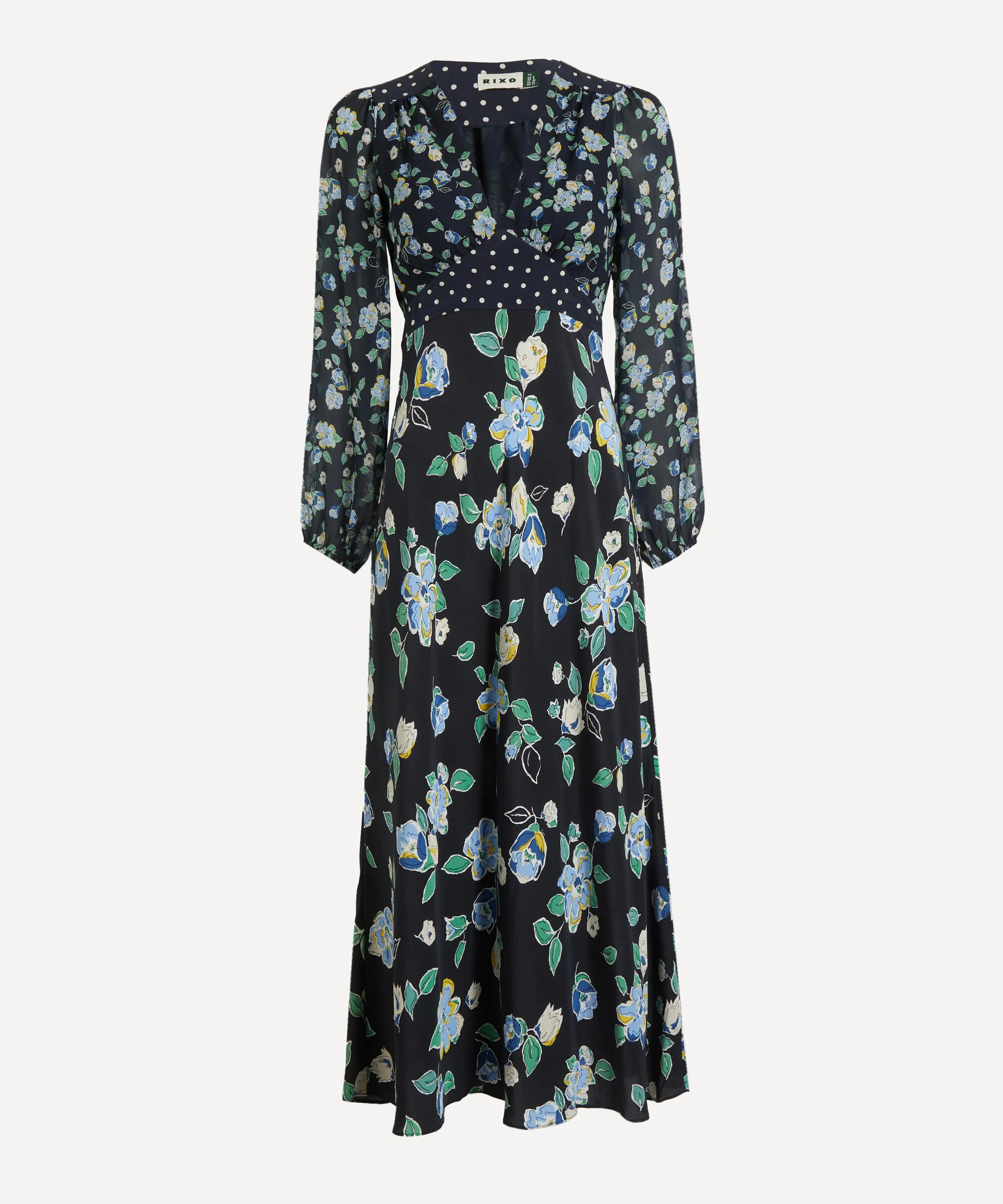 Kaila Layla Mix Navy Silk Dress - 1